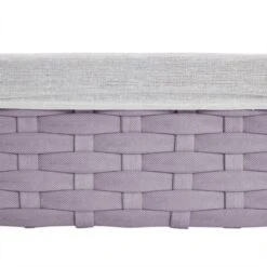 Juvale 5 Piece Set Woven Nesting Storage Baskets, Decorative Wicker Bins For Organizing, Lavender, 3 Sizes -Baxton Studio Store GUEST 330369ea af64 43a1 acf7 efdc58d68c47