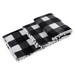 PiccoCasa Plaid Throw Blanket With Pom Poms Tartan Checkered Fleece Blanket 15 PiccoCasa Plaid Throw Blanket With Pom Poms Tartan Checkered Fleece Blanket -Baxton Studio Store GUEST 33e90fc6 e416 425a 9c62 0f16e21936a9