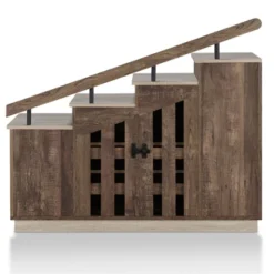 Barstead Wood Staircase Shoe Cabinet In Reclaimed Oak - Furniture Of America -Baxton Studio Store GUEST 34249df2 6e8d 405b ba8e c6f0d8727176