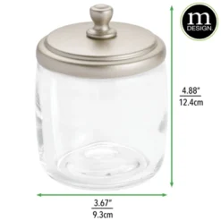 MDesign Glass Vanity Storage Organizer Apothecary Jar, 2 Pack -Baxton Studio Store GUEST 35cd691b a148 428d 8da9 3acab94f3f2d