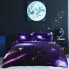 PiccoCasa Polyester Galaxy Sky Cosmos Night Pattern 3D Printed Duvet Cover Set With 2 Pillowcases 4 Pcs Queen Dark Purple 1 PiccoCasa Polyester Galaxy Sky Cosmos Night Pattern 3D Printed Duvet Cover Set With 2 Pillowcases 4 Pcs Queen Dark Purple -Baxton Studio Store GUEST 363d9aa8 fe92 4970 bbee 75844811ccc7