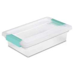 Sterilite Large Clip (12 Pack) & Small Clip (6 Pack) Clear Plastic Storage Organizer Tote Container Bin Box For Home Office Organization And Storage -Baxton Studio Store GUEST 36cc84e6 fa43 4064 8ca2 49017350caae