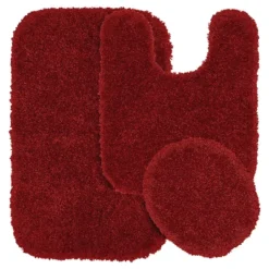 3pc Serendipity Shaggy Washable Nylon Bath Rug Set - Garland -Baxton Studio Store GUEST 37b73c54 4693 4552 b91d c88b644a2593