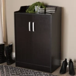 Verdell Modern And Contemporary Finished Shoe Cabinet Dark Brown - Baxton Studio -Baxton Studio Store GUEST 37ec7bec a569 48ca 9db2 44035e472ba0