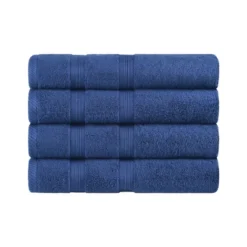 Smart Dry 4 Piece Plush Quick-Drying Highly-Absorbent Solid 100% Cotton Bath Towel Set By Blue Nile Mills -Baxton Studio Store GUEST 3895f1cf 6480 4e07 8793 37cfcc7d88ef