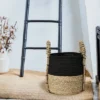Household Essentials Terra Braid Grass Basket Black/Natural -Baxton Studio Store GUEST 38cd9b4b eabb 46a1 ae12 f6902d727a80