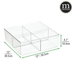 MDesign Plastic Divided Closet Storage Bin - Clear 19 MDesign Plastic Divided Closet Storage Bin - Clear -Baxton Studio Store GUEST 3916e029 1c2f 4350 bbdc f92bc67c7b58