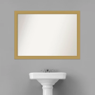 42" X 31" Non-Beveled Grace Bathroom Wall Mirror Brushed Gold - Amanti Art 10 42" X 31" Non-Beveled Grace Bathroom Wall Mirror Brushed Gold - Amanti Art - Image 8