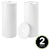 MDesign Toilet Tissue Roll Holder Canister Stand, Stores 3 Rolls, 2 Pack -Baxton Studio Store GUEST 3b07631a 077c 4215 b2ee 2705682aba40