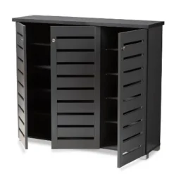 3 Door Adalwin Wooden Entryway Shoe Storage Cabinet Gray - Baxton Studio -Baxton Studio Store GUEST 3b2c89bd b880 4a9f 9ae8 315ed81aa784