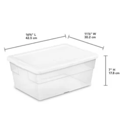 Sterilite 16 Qt Clear Plastic Secure Latching Storage Containers, 12 Pack & 6 Quart Lidded Storage Tote For Home And Office Organization, 24 Pack -Baxton Studio Store GUEST 3ba6680e dd32 4d6a a988 f80a20f5ff54