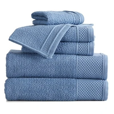 Market & Place Cotton Quick Dry Textured 6-Piece Bath Towel Set 11 Market & Place Cotton Quick Dry Textured 6-Piece Bath Towel Set - Image 9