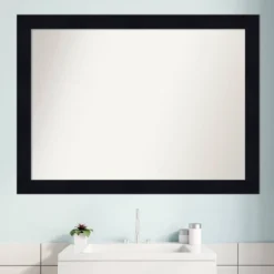 42" X 31" Non-Beveled Shiplap Navy Wood Bathroom Wall Mirror - Amanti Art 16 42" X 31" Non-Beveled Shiplap Navy Wood Bathroom Wall Mirror - Amanti Art -Baxton Studio Store GUEST 3ce8c2c7 d074 41e2 a2bf 4f9fd4dad33b