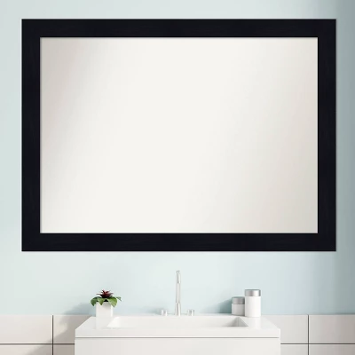 42" X 31" Non-Beveled Shiplap Navy Wood Bathroom Wall Mirror - Amanti Art 9 42" X 31" Non-Beveled Shiplap Navy Wood Bathroom Wall Mirror - Amanti Art - Image 7