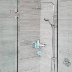 Stick N Lock Plus Kroma Combo Shower Basket Chrome - Better Living Products -Baxton Studio Store GUEST 3d96252b 9df8 4ff6 a396 2408d48b7e6b