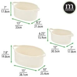 MDesign Casual Woven Cotton Rope Bathroom Basket With Handles, Set Of 3 13 MDesign Casual Woven Cotton Rope Bathroom Basket With Handles, Set Of 3 -Baxton Studio Store GUEST 3da5269c 67a1 4e60 917e d71822b87dc7