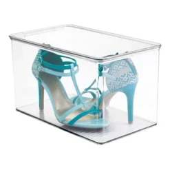 MDesign Plastic Stackable Closet Storage Bin Box With Lid - Clear -Baxton Studio Store GUEST 3f2fed1d 58c6 4f5a bdc2 ff141bf956f7