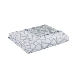 Soho Geo Reversible Duvet Cover Set Gray/White - N Natori -Baxton Studio Store GUEST 3f778b1e 828b 421c b8db 029d1d096183