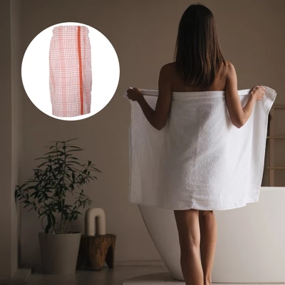 Unique Bargains Adjustable Button Elastic Band Bathroom Soft Absorbent Towel Bath Wrap 55.12"x30.31" 1 Pc 7 Unique Bargains Adjustable Button Elastic Band Bathroom Soft Absorbent Towel Bath Wrap 55.12"x30.31" 1 Pc - Image 5