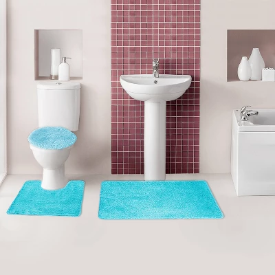 3pc Florence Rug Set Turquoise - Popular Bath 6 3pc Florence Rug Set Turquoise - Popular Bath - Image 4