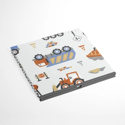 Bacati - Construction Multicolor Boys Cotton Storage Box Large 4 Bacati - Construction Multicolor Boys Cotton Storage Box Large - Image 2