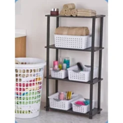 Sterilite Ultra Ventilated Open Top Plastic Storage Organizer Basket With Gray Contoured Carrying Handles -Baxton Studio Store GUEST 421d6399 1599 44ce ae8f ec3c12bb9f42