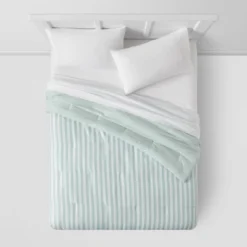 Microfiber Reversible Stripe Comforter Mint Green - Room Essentials™ 10 Microfiber Reversible Stripe Comforter Mint Green - Room Essentials™ -Baxton Studio Store GUEST 42587d4b b541 47ee b41f 96f9590cdb79