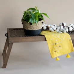 Set Of 2 Natural Cattail Decorative Storage Baskets With Pom Poms - Foreside Home & Garden -Baxton Studio Store GUEST 42df9119 3c8b 4f7f a7e8 f49643d4e76b