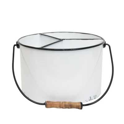 White Metal Caddy - Foreside Home & Garden 4 White Metal Caddy - Foreside Home & Garden - Image 2