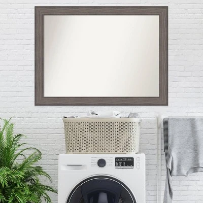 43" X 32" Non-Beveled Country Barn Wood Bathroom Wall Mirror Brown - Amanti Art 10 43" X 32" Non-Beveled Country Barn Wood Bathroom Wall Mirror Brown - Amanti Art - Image 8