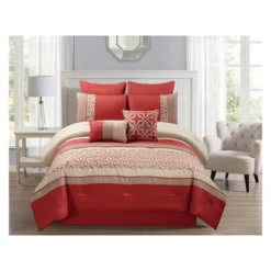 8pc Janna Comforter Set Orange - Riverbrook Home -Baxton Studio Store GUEST 43a55f8e 5d1c 46a5 b947 107b99782440