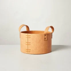 Faux Leather Storage Bin Camel Brown - Hearth & Hand™ With Magnolia 11 Faux Leather Storage Bin Camel Brown - Hearth & Hand™ With Magnolia -Baxton Studio Store GUEST 44d96e68 729c 45be 9c1d 095880db7830