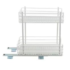 Household Essentials 12" 2-Tier Pantry Organizer White 9 Household Essentials 12" 2-Tier Pantry Organizer White -Baxton Studio Store GUEST 459f7939 e3d1 4555 beca 030062b27484