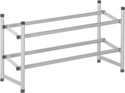 J&V TEXTILES Telescoping Stackable/Expandable Free Standing Shoe Rack, 2-Tier Holds Up To 10-Pair -Baxton Studio Store GUEST 461ee009 992b 459d 97de ec30ff8a0720