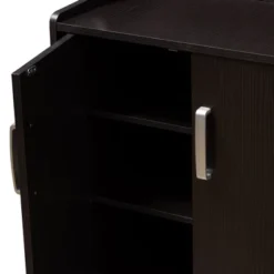Verdell Modern And Contemporary Finished Shoe Cabinet Dark Brown - Baxton Studio -Baxton Studio Store GUEST 46279e0a d2ea 43dc 94bd 24ea62c1a7bd