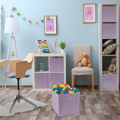 Sorbus 11 Inch Cube Storage Organizer Bins - 6 Pack 3 Sorbus 11 Inch Cube Storage Organizer Bins - 6 Pack