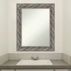 24" X 30" Non-Beveled Silver Luxor Wood Bathroom Wall Mirror - Amanti Art 15 24" X 30" Non-Beveled Silver Luxor Wood Bathroom Wall Mirror - Amanti Art -Baxton Studio Store GUEST 4655ed46 6f23 443f 8930 e0f2b347631e