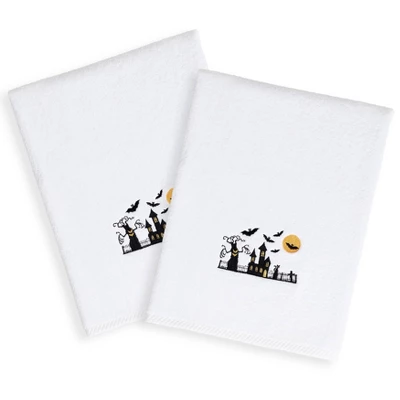 2pc Scary Halloween Hand Towel Set White - Linum Home Textiles 4 2pc Scary Halloween Hand Towel Set White - Linum Home Textiles - Image 2