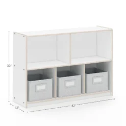 Guidecraft EdQ 2-Shelf 5-Compartment Storage - 30" -Baxton Studio Store GUEST 47db1d8d 44d4 4f5c a5bb d0e6aca06145
