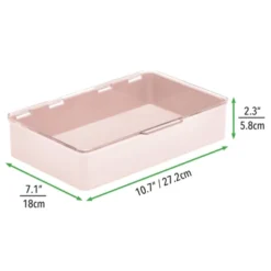 MDesign Small Plastic Stacking Organizer Toy Bin Box, 4 Pack + 32 Labels -Baxton Studio Store GUEST 48436738 cc19 4342 b210 9211c94d5f11