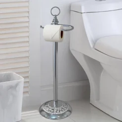 Freestanding Toilet Tissue Holder Chrome/Ice - Nu Steel -Baxton Studio Store GUEST 48c144eb 68cd 48ee aea6 4f19b005fb08