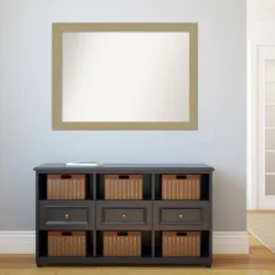 42" X 31" Non-Beveled Mosaic Bathroom Wall Mirror Gold - Amanti Art 13 42" X 31" Non-Beveled Mosaic Bathroom Wall Mirror Gold - Amanti Art -Baxton Studio Store GUEST 490add34 a2fe 41b1 990f 1ae592b1a21c