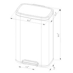 45L Rectangular Step Trash Can - Brightroom™ 11 45L Rectangular Step Trash Can - Brightroom™ -Baxton Studio Store GUEST 4a2ac669 6c4c 4843 a3d3 992611e508bc