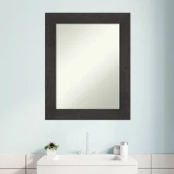 24" X 30" Non-Beveled Rustic Plank Espresso Bathroom Wall Mirror - Amanti Art 17 24" X 30" Non-Beveled Rustic Plank Espresso Bathroom Wall Mirror - Amanti Art -Baxton Studio Store GUEST 4b4e31c5 948c 45ae 90f1 d976470446db