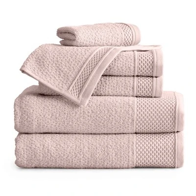 Market & Place Cotton Quick Dry Textured 6-Piece Bath Towel Set 13 Market & Place Cotton Quick Dry Textured 6-Piece Bath Towel Set - Image 11