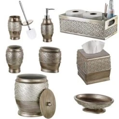 Creative Scents Silver Dublin Waste Basket -Baxton Studio Store GUEST 4bb6ff7e 6620 4e5d a97c 8a25d82b7e15