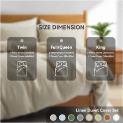 Peace Nest Luxurious 100% Premium Flax Linen Duvet Cover And Pillow Sham Set Moisture-Wicking And Breathable 11 Peace Nest Luxurious 100% Premium Flax Linen Duvet Cover And Pillow Sham Set Moisture-Wicking And Breathable -Baxton Studio Store GUEST 4be882fb 71f3 4c09 a6c9 0b1e237f733c