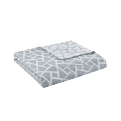 Soho Geo Reversible Duvet Cover Set Gray/White - N Natori -Baxton Studio Store GUEST 4c22522d 8027 4ed9 a318 715f9b10341b