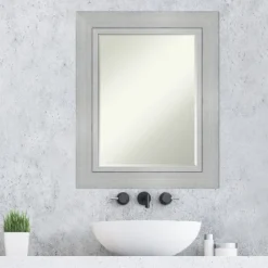 Amanti Art Romano Silver Petite Bevel Wood Bathroom Wall Mirror 31.25 X 25.25 In. 14 Amanti Art Romano Silver Petite Bevel Wood Bathroom Wall Mirror 31.25 X 25.25 In. -Baxton Studio Store GUEST 4cbe9e16 59ad 4b28 bfa1 ddd62e04d641