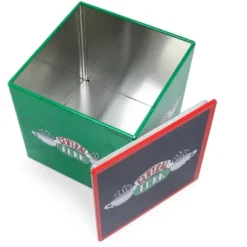 Ukonic Friends Central Perk Tin Storage Box Cube Organizer With Lid | 4 Inches